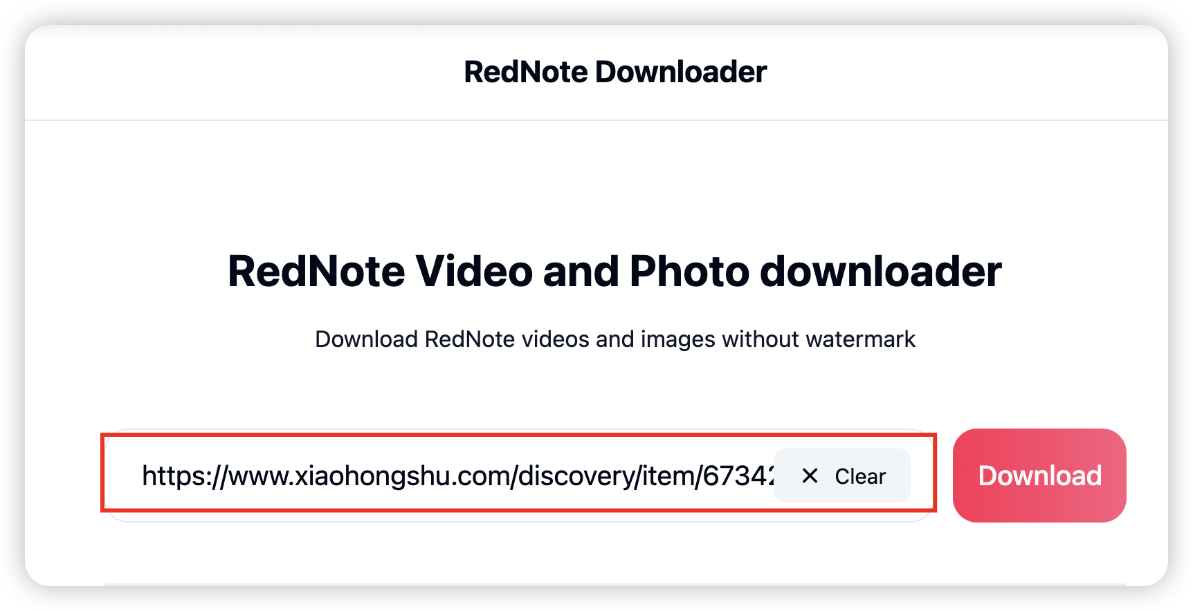 Step 2: Paste the link into download tool