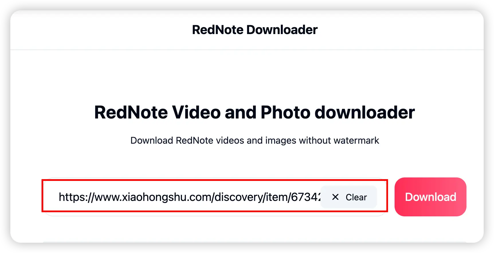 Step 2: Paste the link into download tool